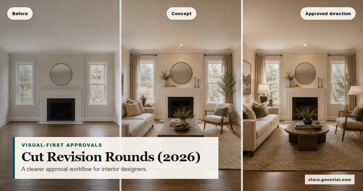 Cut Interior Design Revision Rounds in 2026: The Visual-First Approval Workflow (That Still Feels Premium)