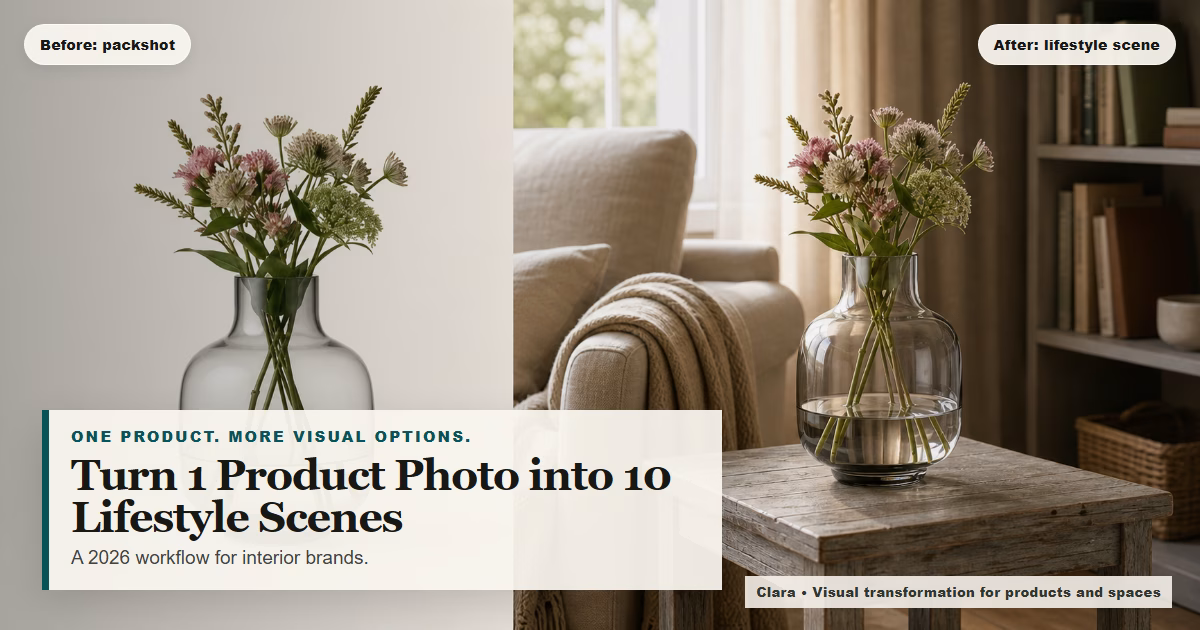 Lifestyle Product Photography in 2026: Turn One Packshot Into 10 Campaign-Ready Scenes (Without a Studio)
