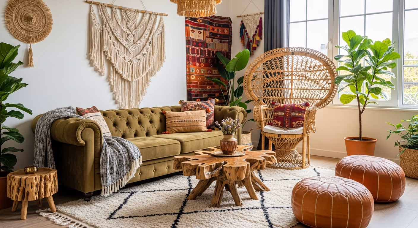 Bohemian (Boho) Interior Design - The Boho Living | Clara AI