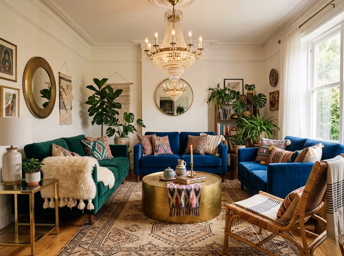 Boho Glam Interior Design - The Glam Boho | Clara AI