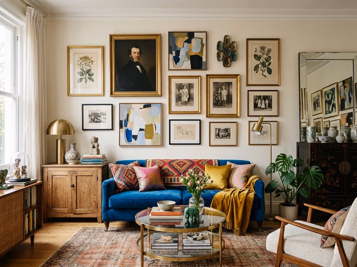 Eclectic Interior Design - The Collected Space | Clara AI