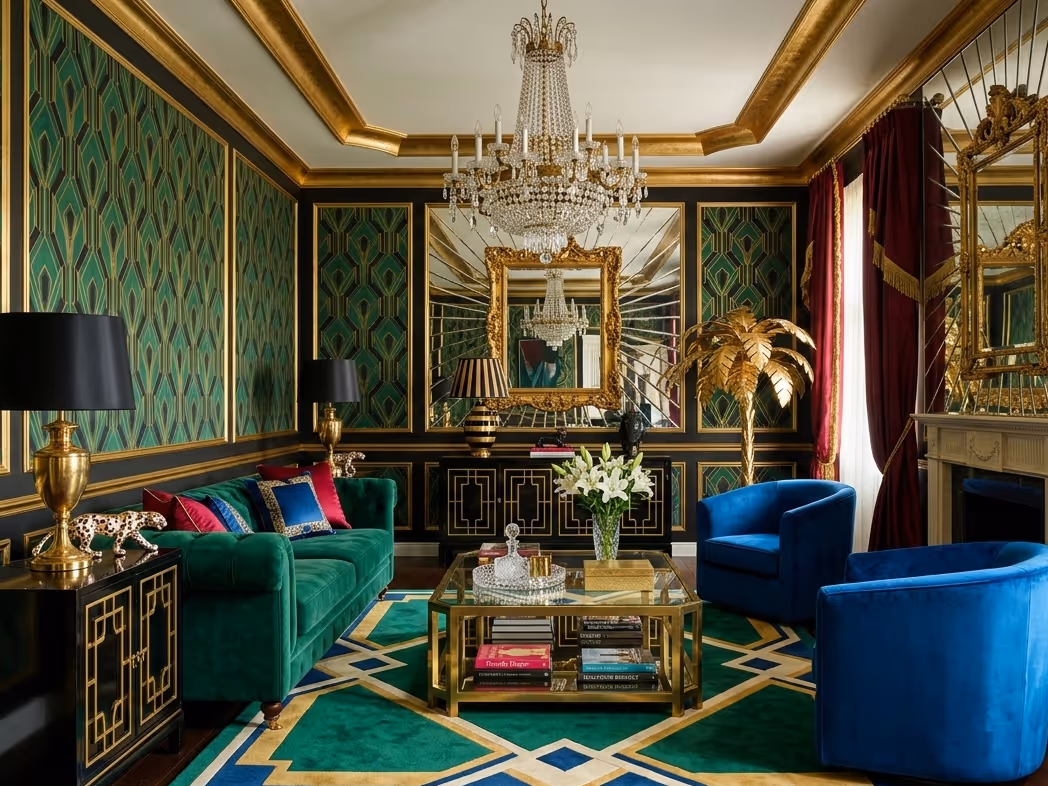 Hollywood Regency Interior Design - The Golden Age | Clara AI