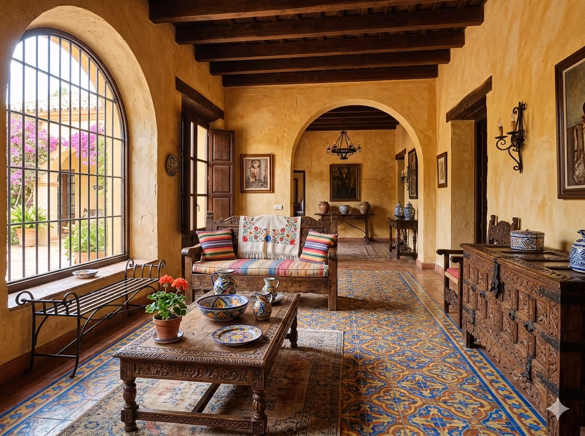 Mediterranean Interior Design - The Spanish Colonial | Clara AI