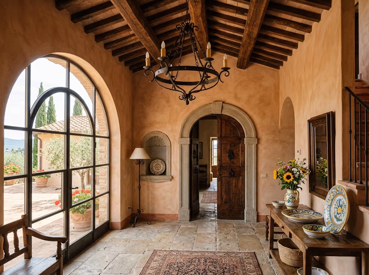 Mediterranean Interior Design - The Tuscan Villa | Clara AI
