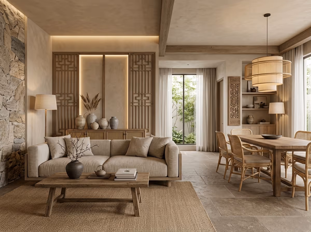 Modern Chinese Interior Design - The Fusion Home | Clara AI