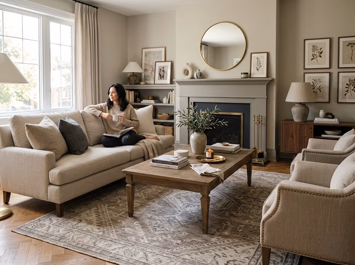 Transitional Interior Design - The Balanced Home | Clara AI